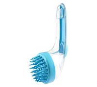 Dog Bath Brush, Pet Massage Comb, 7.48x2.76in Silicone Grooming Tool, Shampoo Dispenser Built-In, Soft Flexible Bristles for Puppy, Kitten, Small Animals, Shower, Bath Time
