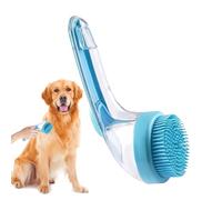Dog Bath Brush, Pet Massage Scrubber, Silicone Bristle Cleaner, 7.4 Inches, Ergonomic Handle, Gentle for Indoor and Outdoor Bathing, Shower Spa, Suitable for Cats, Kittens, Horses