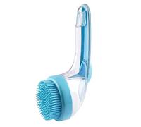 Dog Bath Brush, Pet Massage Tool, 7.4 Inches Silicone Bristle & Scrubber Cleaner, Ergonomic Handle for Indoor, Bathing, Shower Spa, Suitable to Kitten, and Horses Grooming