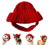 Dog Beanie Hat - Cute Soft Headwear,Crochet Warm Puppy Head Covers - for Small Medium Large Cold Weather Party Walking Birthday Photoshoot Camping Home Travel