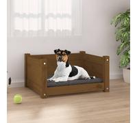Vidaxl Lit Pour Chien Marron Miel 55,5x45,5x28 Cm Bois Massif De Pin