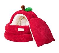 Dog Bed - Soft Plush Semi-Enclosed Pet Sleeping Nest | Plush Material with Indoor Bed Design, Beds for Indoor Cats, Kittens, Puppies, Porch, Barn, Courtyards, Balcony, Garden