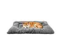 Dog Beds , Soft Rectangular Sleeping Cushion with Pillow and Raised Edges