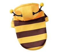 Dog Bee Costume - Soft Pet Hoodie Outfit, Adorable Christmas Cosplay Dress, Comfortable Hooded Apparel, Use for Small Medium Dogs Parties and Photos, Honeybee Pet Costume, Polyester