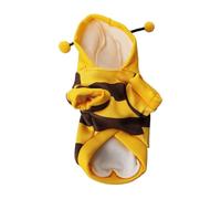 Dog Bee Costume - Soft Pet Hoodie Outfit, Adorable Christmas Cosplay Dress, Comfortable Hooded Apparel, Use for Small Medium Dogs Parties and Photos, Honeybee Pet Costume, Polyester