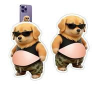 Dog Belly Stickers, 2 Pieces Cute Silicone Portable Self Adhesive, Super Soft Silicones Anti-Collision Sticker For Home Aesthetics, Silicone Anti-Collision Sticker For Diaries Notebooks Phone Cases