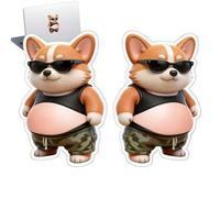 Dog Belly Stickers, 2 Pieces Cute Silicone Portable Self Adhesive, Super Soft Silicones Anti-Collision Sticker For Home Aesthetics, Silicone Anti-Collision Sticker For Diaries Notebooks Phone Cases