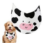 Dog Bib | Adjustable Waterproof Drool Towel with Cow Patterns Dog Handkercd | Pet Bandana for Easter Everyday Wear Holiday Dressing Christmas Halloween Costume Parties Photo Shoots Grooming