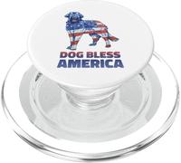 Dog Bless America Independence Day 4 juillet Drapeau USA PopSockets PopGrip pour MagSafe