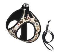 Dog Bones Harnais d'été doux et léger pour chien Motif empreintes de pattes
