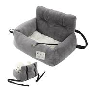 Dog Booster Seat - 53cm Ultra Soft Car Bed | Deep Thickened Fleece Pet Safety Seat with Handle, Travel Carrier for Small and Medium Dogs and Cats, Washable Puppy Bed