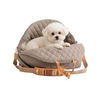Dog Booster Seat, Adjustable Strap Waterproof Bed, Pet Car Travel Carrier, Elevated Console Seat, for Truck SUV RV Auto Front Back Puppy Kitten Cat Small Pet Outdoor Road Trip Safety Comfort