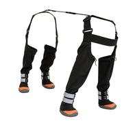 Dog Boot Suspenders | Adjustable Waterproof Shoes - Adjustable Suspender Boots for Dogs with Reflective Strip - for Cold Weather Snow Winter Outdoor Walking Paws