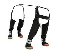 Dog Boot Suspenders - Adjustable Waterproof Shoes with Reflective Strip | Rubber ABS Cotton Material, Sizes M L XL 2XL, Cold Weather Snow Winter Outdoor Walking Protection for Small Dogs