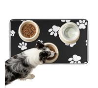 Dog Bowl Mat | 50x30cm Non-slip Absorbent Quick Dry Drinking Dish Pad | Dog Water Bowl Mat For Kitchen Floor Crate Dish | Drinking Fountain