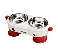 Dog Bowls Elevated - 2n1 Anti-Slip Tilted Feeder Dish | Adjustable Dog Bowl Stand with Non-Skid Base for Puppy Feeding, Cats, Kittens, Small Pets, Indoor, Outdoor Mealtime