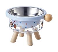 Dog Bowls Elevated, Stainless Steel Non-Slip Detachable Feeder, High-Necked Pet Feeding Bowl with Protective Legs, Dog Food Stand for Drinking Watering Bowls Daily Indoor Outdoor