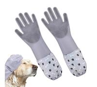 Dog Brush Gloves - Pet Bathing Gloves, Pet Grooming Cleaning Glovess, Dogs Cat Bathing Shampoo Glove, Silicone Hair Removal Glove for Pets, Gentle Massage Glovs for Dog Cat Grooming, Shower Scrubbing