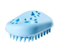 Dog Brush, Pet Scrubber, Grooming Comb, Soft Rubber Bristles, Shampoo Massage Tool, 3.82x2.76x1.57 Inches, Bath Cleaning Aid, Cat Dog Washing Time Saver