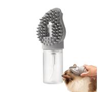 Dog Brush - Puppy Cleaning Comb for Dogs Cats | Abs Body with Soft Silicone Bristles, Soap Dispenser Grooming Tool, Shedding Massage Brush for Small Medium Pets Bathing Shower Use