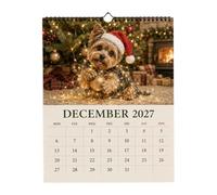 Dog Calendar 2027 - Cute Yorkshire Terrier 12 Month Wire Binding | Funny Planner Animal Wall Decor for Home Business Classroom Living Room Study Library