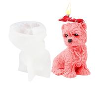 Dog Candle Mold - 3d Poodle Silicone Form, Craft Casting Tool, Multifunctional Cute teddyPuppy Shape | Handmade Candle creative homeDecor Displays for Wax Soap Resin Plaster Cement Projects