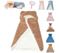 Dog Cape Blanket,Warm Coral Fleece Dog Shawl with Hood,Pet Cape Blanket for Dogs and Cats,Cats Cold Weather Coat Wraps for Indoor Relaxing & Outdoor Walking (Coffee, M)