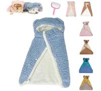 Dog Cape Blanket,Warm Coral Fleece Dog Shawl with Hood,Pet Cape Blanket for Dogs and Cats,Cats Cold Weather Coat Wraps for Indoor Relaxing & Outdoor Walking (Blue, S)