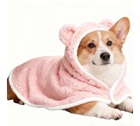 Dog Cape Blanket - Warm Fleece Lined Coat Jacket Hoodie, Winter Christmas Halloween Pet Cape Blanket, Sleeping Robe Pajama, Super Hooded Pet Coat for Dogs Cats Puppy