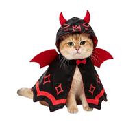 Dog Cape - Funny Bat Red Black Halloweens Pets Costume Cloak Polyester