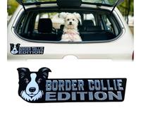 Dog Car Badge Laser Cutting Car Emblem,3D Dogs Badge Rated Car Emblem,Dog Edition Car Badges,Badge Sticker for Car, Motorcycle, Boat Exterior Decoration (Border Collie)