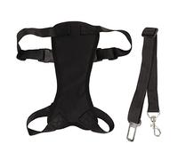 Dog Car Harness Seatbelt Set, Adjustable Dog Safety Vest Harness with Breathable Mesh, Durable Nylon Chest Harness Leash for Small Medium Large Dogs, Includes Safety Tether for Car (S)