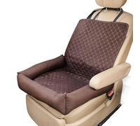 Dog Car Mat, Pet Seat Pad, Travel Cushion, 19.68 inches Brown, Black Waterproof, Non Slip Backing for Truck, Backseat Comfort, Camping Trips, Or Daily Drives, Outdoor Adventures