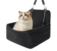 Dog Car Seat - Non Slip Washable Plush Pet Car Seat Bed for Small Medium Dogs All Weather Safety Booster for Trucks Sedan Pickup RV Travel Dog Bed