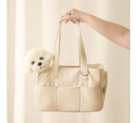 Dog Carriers for Small Dogs, Soft Sided, Taille L Beige - Confort Optimal avec Coussin Élastique, Idéal Voyage pour Chiens Jusqu’à 4kg (L)