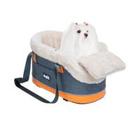 Dog Center Console Car Seat | Pet Safety Seat for Travel | Comfortable Dog and Cat Carrier with Straps | Versatile Pet Car Storage Bag for Safe and Convenient Journeys