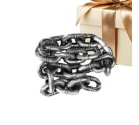 Dog Chain for Yard, Funny Lightweight Leads, Puppy Training Chains with Strong Sturdy Build, Premium Outdoor Accessory, Silver/Black Size Pack for Large Medium Small Breed Puppy Home Indoor