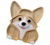 Dog Cheese Board - Wooden Charcuterie Platter Serving Tray for Snacks