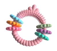 Dog Chew Ring Toy - Indestructeur en caoutchouc teether, anneau d'exercice à mâcher | Jouet d'entraînement de longue durée pour chiots, chiens de grande race à mastic