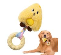 Dog Chew Toy, Interactive Squeaky Plush, Bite Resistant Pet Toy Training Play Item, for Small Medium Breed Dogs Indoor Outdoor Home Park Walking Beach Lawn Garden Backyard Exercise Use 7.48x2.76in