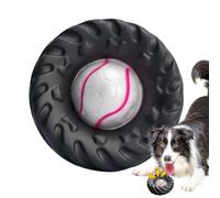 Dog Chew Toys | Elastic Interactive Squeaky,Medium Dog Enrichment Tire Toys | for Play Exercise Boredom Keep Busy Outdoor Indoor Backyard Park Lawn Patio