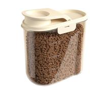 Dog Chow Vault Box - Récipient de nourriture sèche scellé, distributeur de céréales transparent | Cylindre de 2 litres pour nourriture pour animaux de compagnie, emballé sous vide, récipient