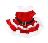 Dog Christmas Costume | Soft Warm Short Sleeve Pet Dress for Holiday Parties/Family Gatherings | Xmas Outfit for Dogs Cats with Snap Closure (L)