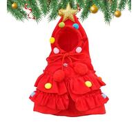 Dog Christmas Hat, Dog Winter Cloak, Christmas Pet Coat, Holiday Dog Clothes, Dog Christmas Apparel 45 x 40 x 3 cm/17,72 x 15,75 x 1,18 inches for Small Dogs, Medium Dogs, and Large Dogs