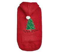 Dog Christmas Sweater, Pet Winter Knitwear with Hat and Christmas Tree Pattern, Pet Apparel, Dog Sweater for Small Medium Dogs, Warm Holiday Outfit for Festive Winter Celebrations