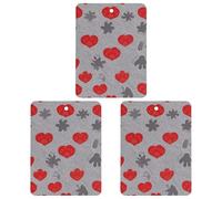 Dog Claw Love Lot de 3 désodorisants carrés à suspendre pour voiture, maison, bureau Noir
