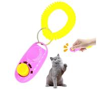 Dog Clicker For Training 2.5*1.2inch Wrist Strap Big Button Loud Sound | Positive Behavior Reinforcer For Pets Pet 2.5*1.2inch Supplies Puppy Birds Horses Dolphin Dog Cat Obedience Tool Portable