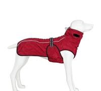 Dog Clothes Autumn Winter Medium Large Greyhound Whippet Dog Plus Velvet Warm Thick Two-Legged Vest(Red,3XL)
