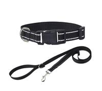 Dog Collar and Lead Set, Polyester Dog Cord Set, Quick Release Buckle, Breathable Pet Harness, Outdoor Training Supplies Pets, Comfortable and Adjustable for