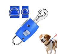 Dog Collar Clip, Secure Locking Buckle, Quick Release Fastener, Lightweight Design, Reusable Pet Accessory, Home Travel Outdoor Use, Garden Park Walking 2,59 Inch Blue/Red